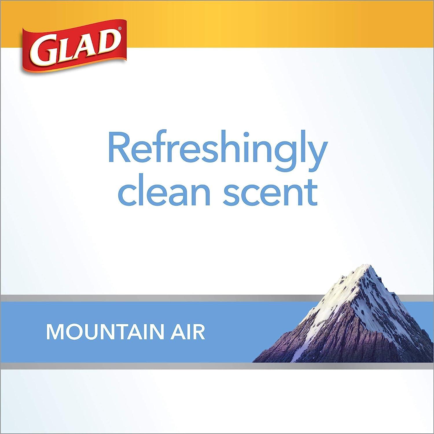 Glad Force Flex 30 gal Mountain Air Scent Trash Bags Drawstring 25 pk 0.9  mil