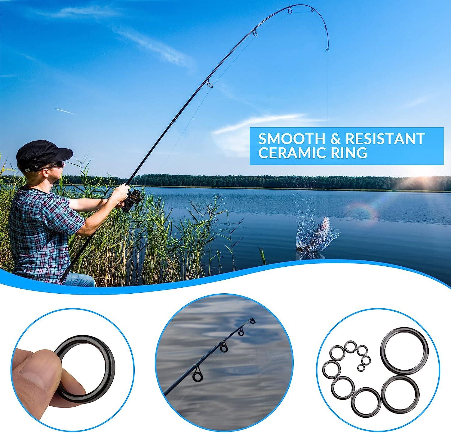Fishing Pole Rod Eye Line Guide Tip , Wear-resistant Fishing Rod Guides Top  Tip Ring Stainless Steel For Outdoor Fishing