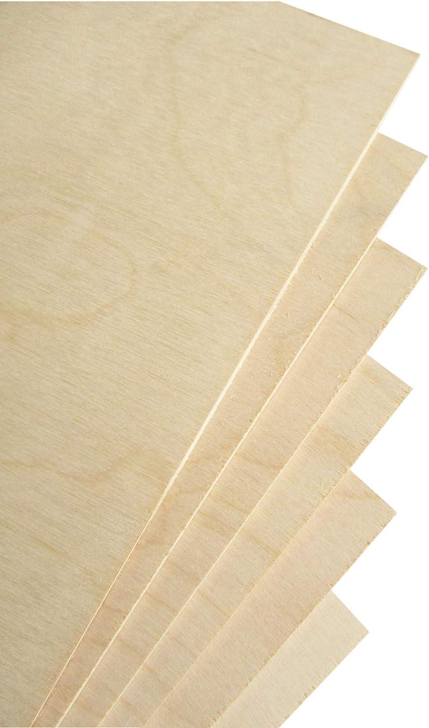 Premium Baltic Birch Plywood 3 mm 1/8x 12x 18 Thin Wood 6 Flat