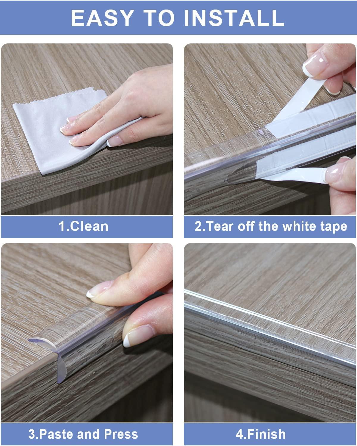 Baby Proofing Clear Edge Protector Strip, Soft Corner Protector
