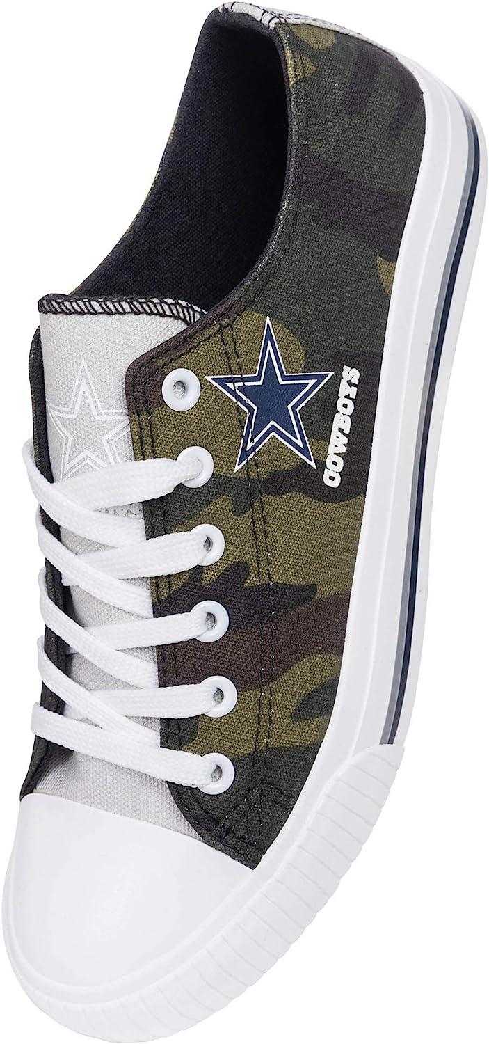 FOCO Women's NFL Camo Low Top Canvas Sneakers Shoes Dallas Cowboys