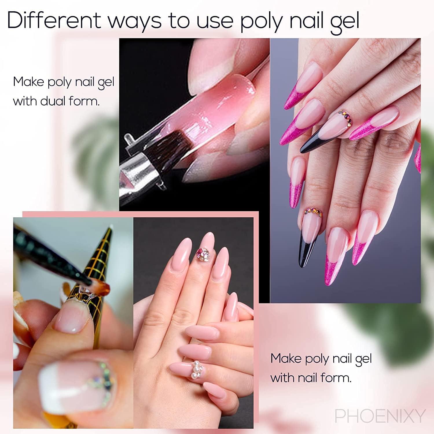 Amazon.com : Poly Nail Gel Kit Ohuhu: 18 Colors Nail Gel Kit - Enhancement  Builder with 4 Temperature Color Changing Extension - 10 Regular Color and  4 Glitter Color - Poly Nail