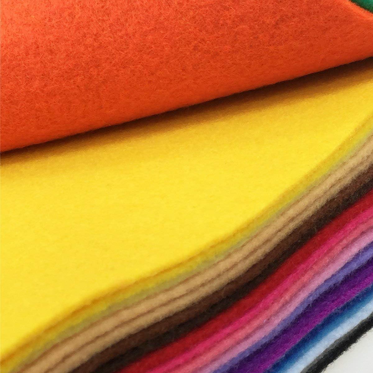Soft Red Felt, Flexible Felt Fabric for Toy Handwork, 1.4mm Thick 12x12  Felt Sheets for DIY Craft and Sewing Projects