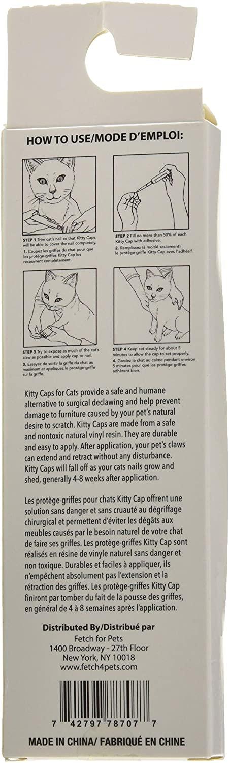 Kitty Caps Nail Caps for Cats | Safe, Stylish & Humane Alternative to  Declawing | Stops Snags and Scratches, X-Small (Under 5 lbs), Black with  Gray