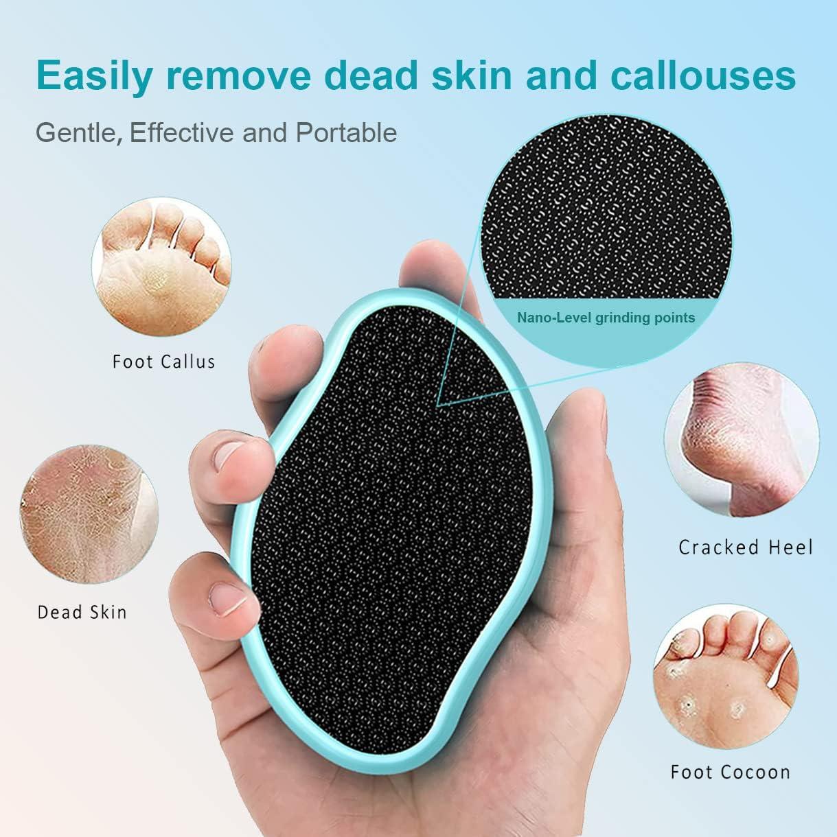  Nano Glass Foot File & Nail File, Foot Scrubber Callus Remover  for Feet, Foot Care Pedicure Tool for Dead Skin Removal, Foot Rasp for Hard  Skin, Cracked, Wet and Dry