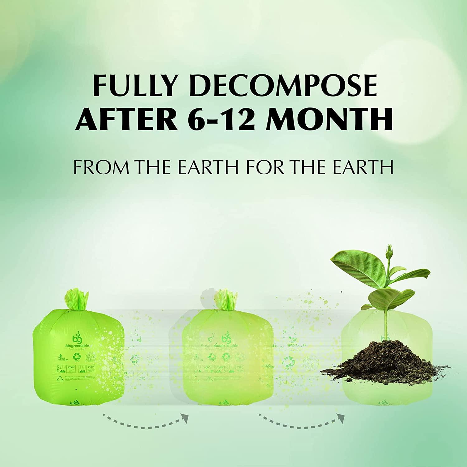Biogreenable Compostable Trash Bags 13 Gallon, 0.95 Mils - Extra