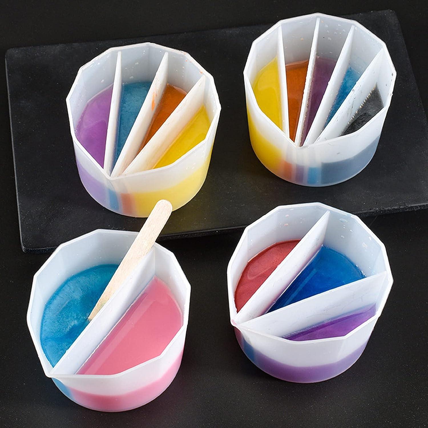 Split Cups Paint Pouring, Paint Resin Silicone Cups