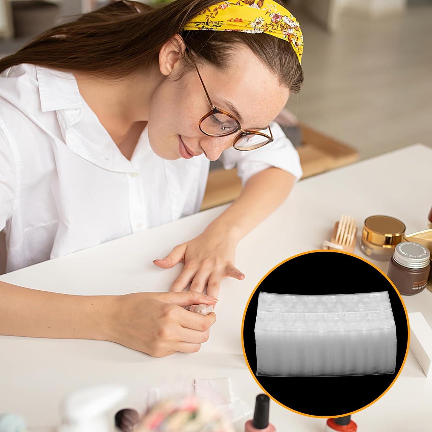 Gel Polish Nails Jelly Glue Double Sides Nail Glue Sticker Tape Adhesive  Tabs Transparent Flexible Adhesive Fake Nails Tips 20 Sheets - NRN Nails