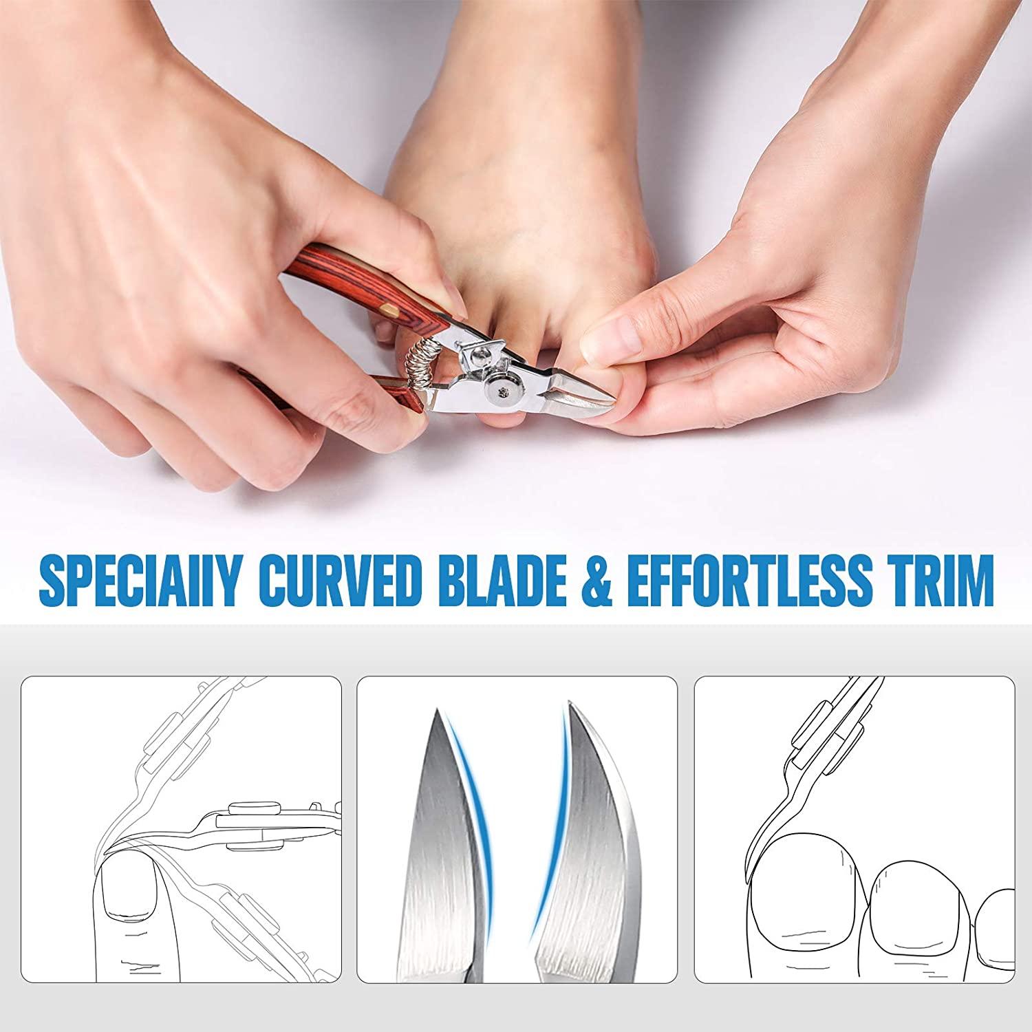 Best Range of Chiropody Nail Clippers Heavy Duty Toenail Cutters for Thick  Nails Ingrown Podiatry (Side Cutter Curved (Pattern Handle))