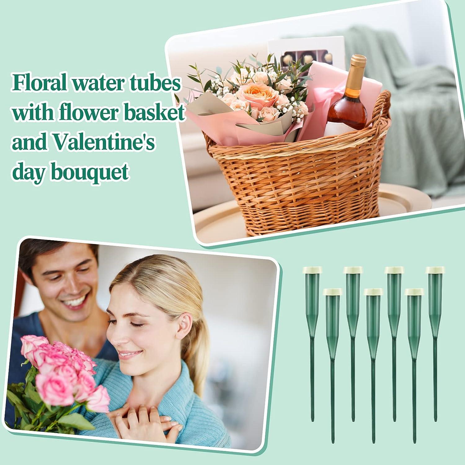  72 Pcs Floral Water Tubes Green Floral Tubes Plastic Flower  Tubes for Fresh Flowers with Rubber Cap for Flower Stem Arrangements  Supplies, 2 Size (12 Inch, 6 Inch) : Arts, Crafts & Sewing