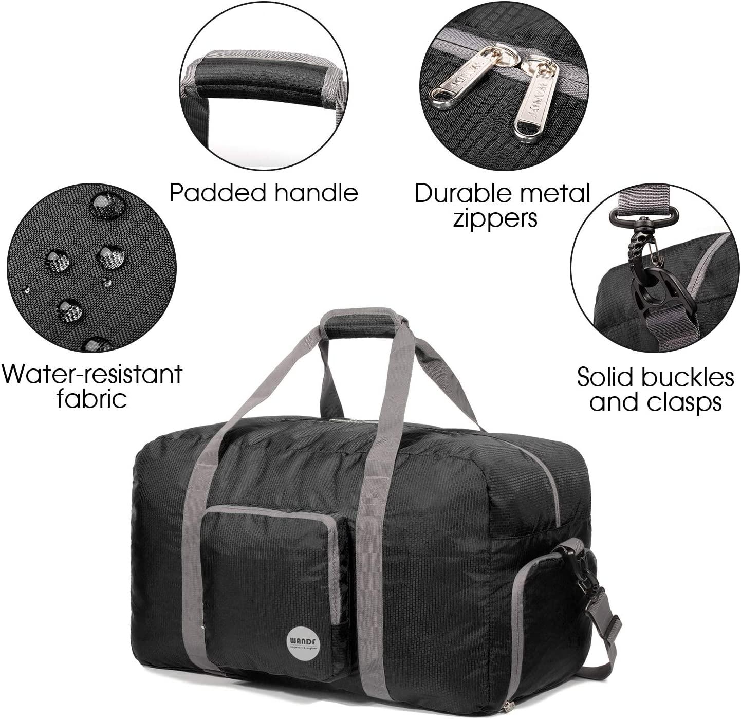 Foldable Duffle Bag 24 28 32 36 60L 80L 100L 120L for Travel Gym Sports  Lightweight Luggage Duffel By WANDF