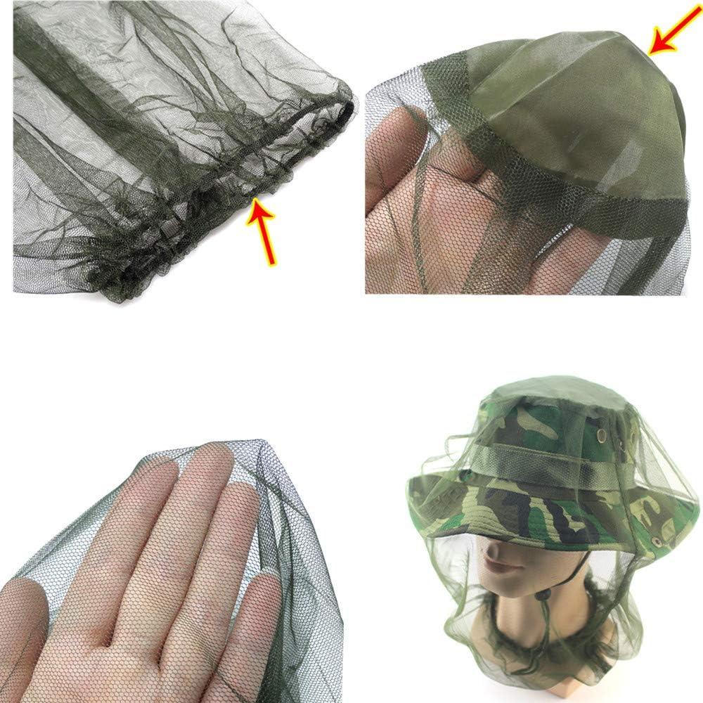 Camping Cap Headgear, Face Protector, Mesh Head Net