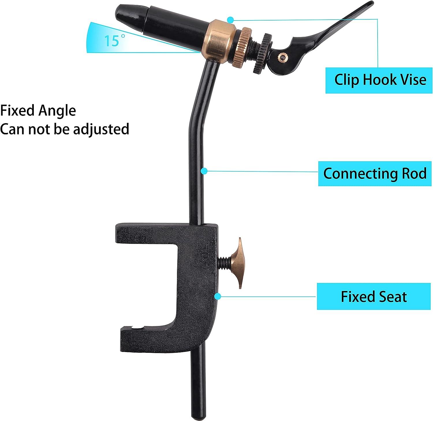  Fly Tying Vise with Bench Clip Metal Fly Tying Tool Fly Tying  Clamp Vise Multiple Adjustments for Teasers and Jigs Fly Fishing Hook Tying  Tools : Sports & Outdoors