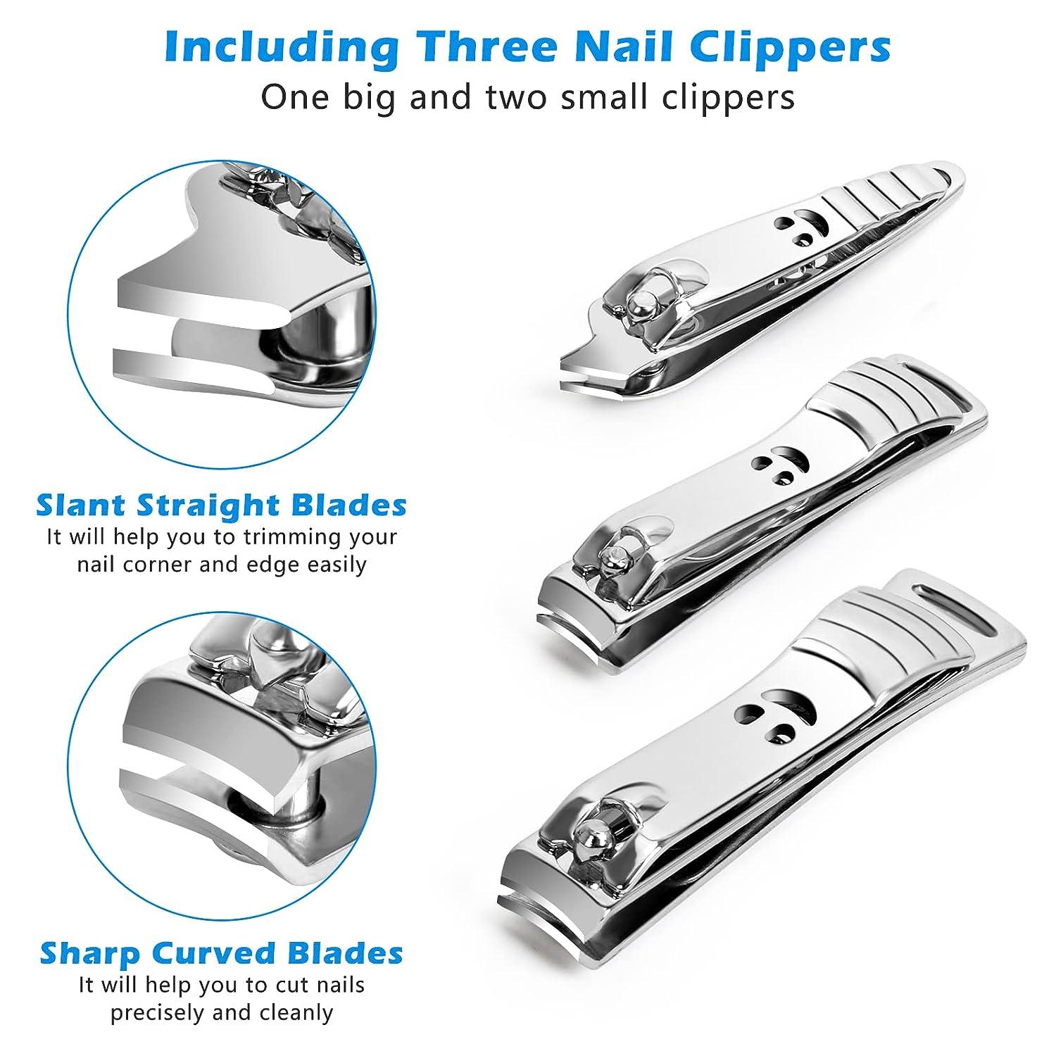 12pc Curved Edge Nail Clipper Finger Toe Cutter Trimmer Stainless Steel  Korea