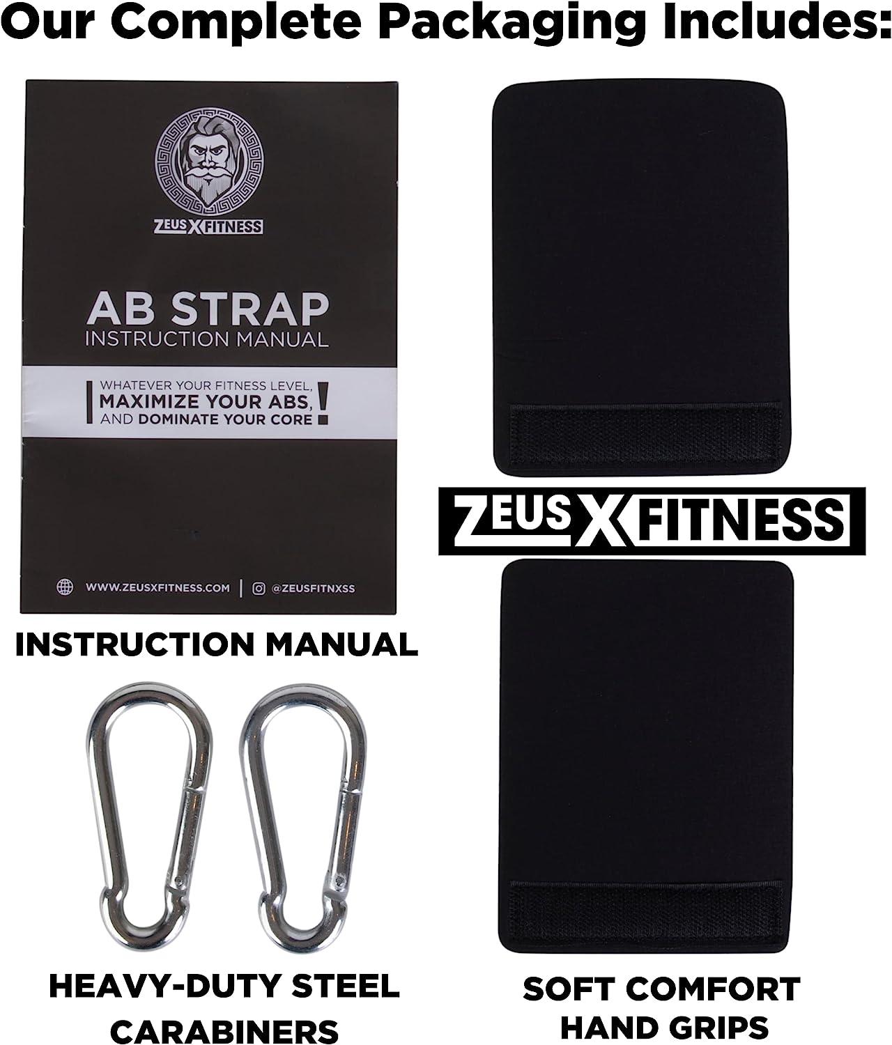 Zeus X Fitness Hanging Ab Straps - Heavy-Duty Accessory for Men