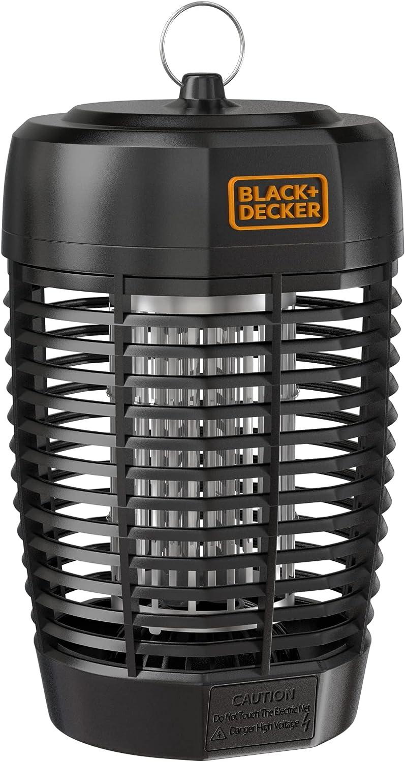 BLACK+DECKER Bug Zapper, Electric UV Insect Catcher & Killer for Flies,  Mosquitoes, Gnats & Other Small to Large Flying Pests, 1 Acre Outdoor  Coverage for Home, Deck, Garden, Patio, Camping & More