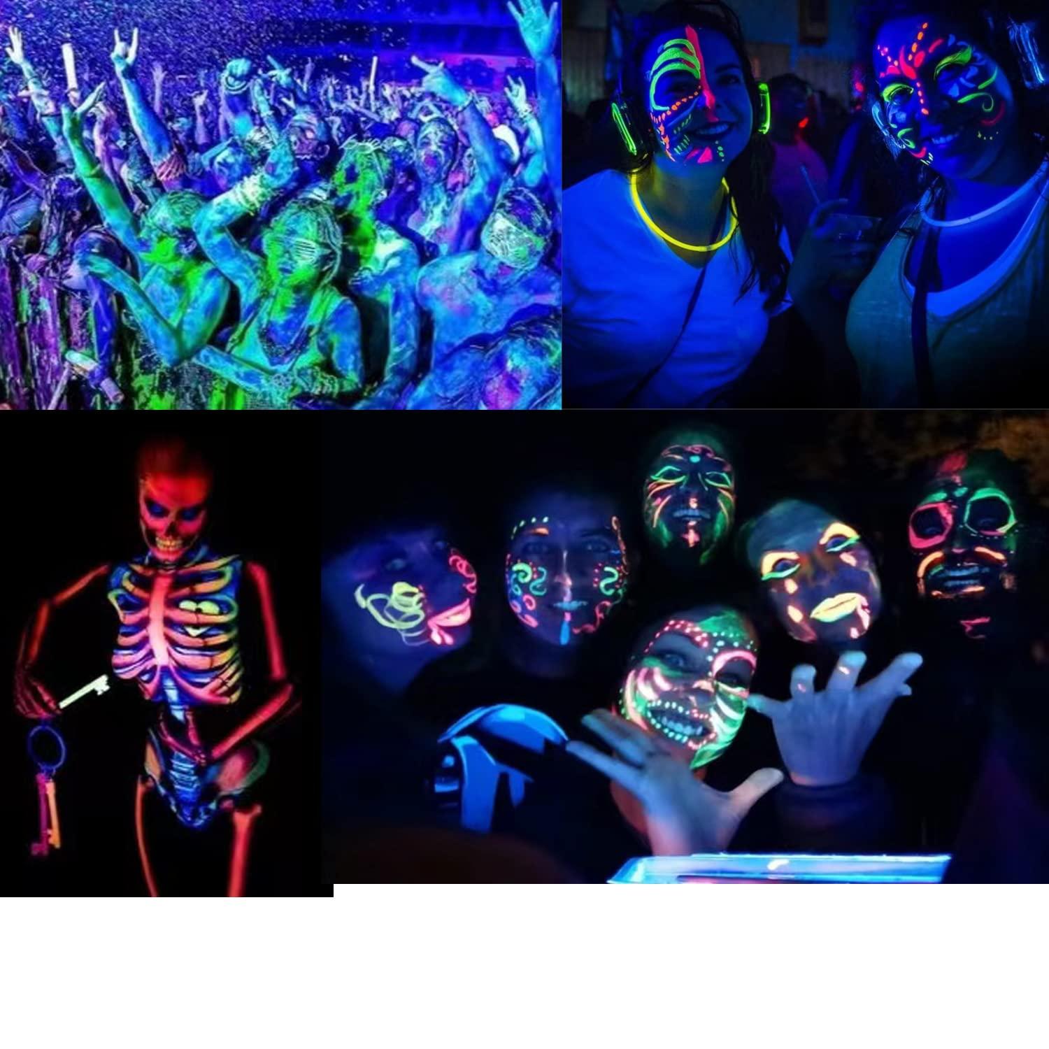 PaintGlow Neon UV Face & Body Paint 10ml Art Make-Up Festival Clubbing  Party