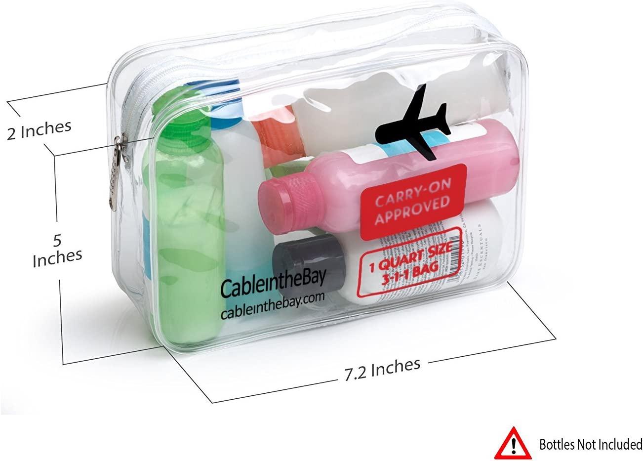 travel size toiletries clear bag