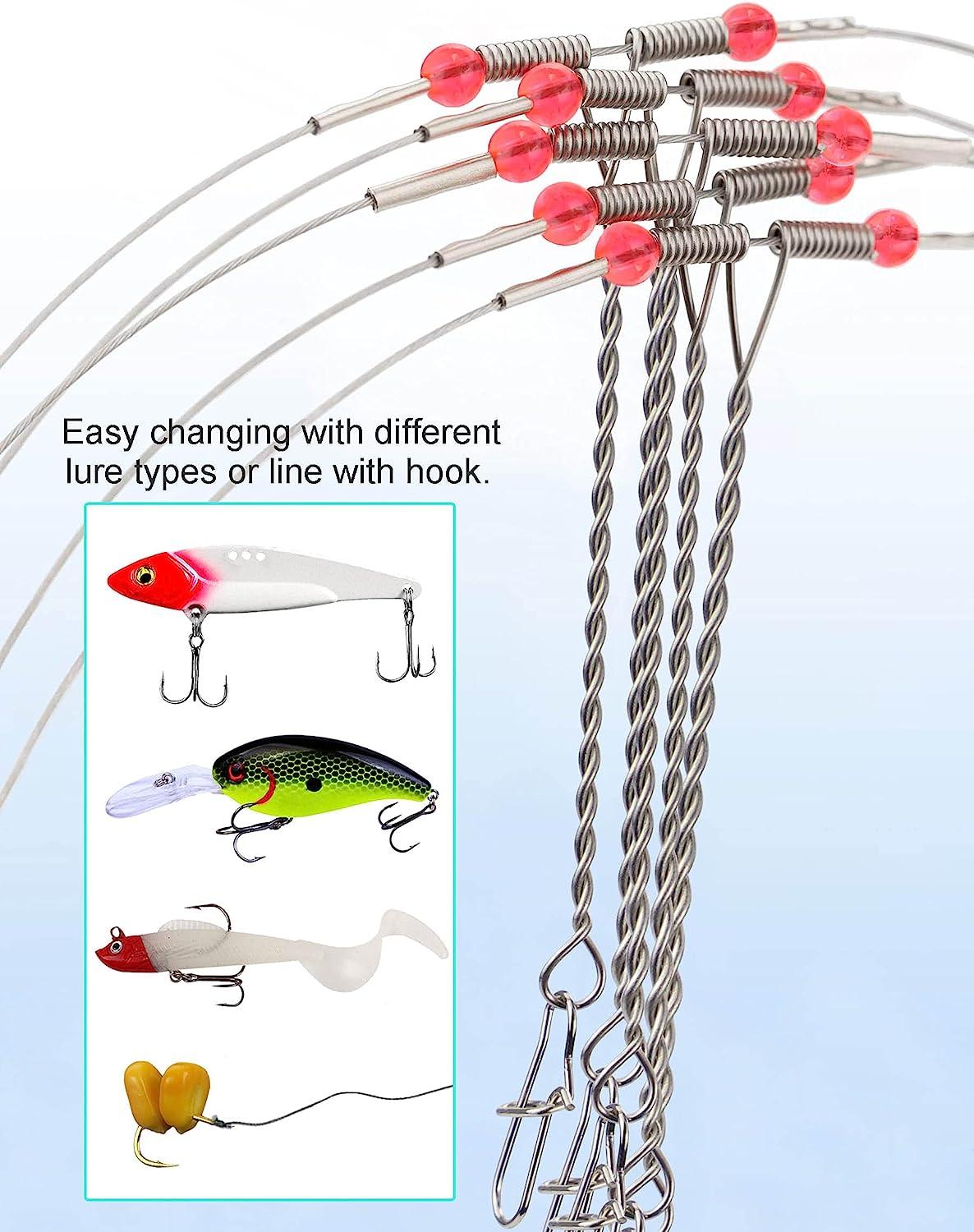 Buy Fishing Leader Saltwater Fishing Rigs Fishing Bottom Rigs Clear Nylon Leader  Surf Fishing Rigs Fishing Wire Leaders Rig Fishing Leaders with Swivel  Snaps Beads 1Arm / 2Arm Online at Lowest Price