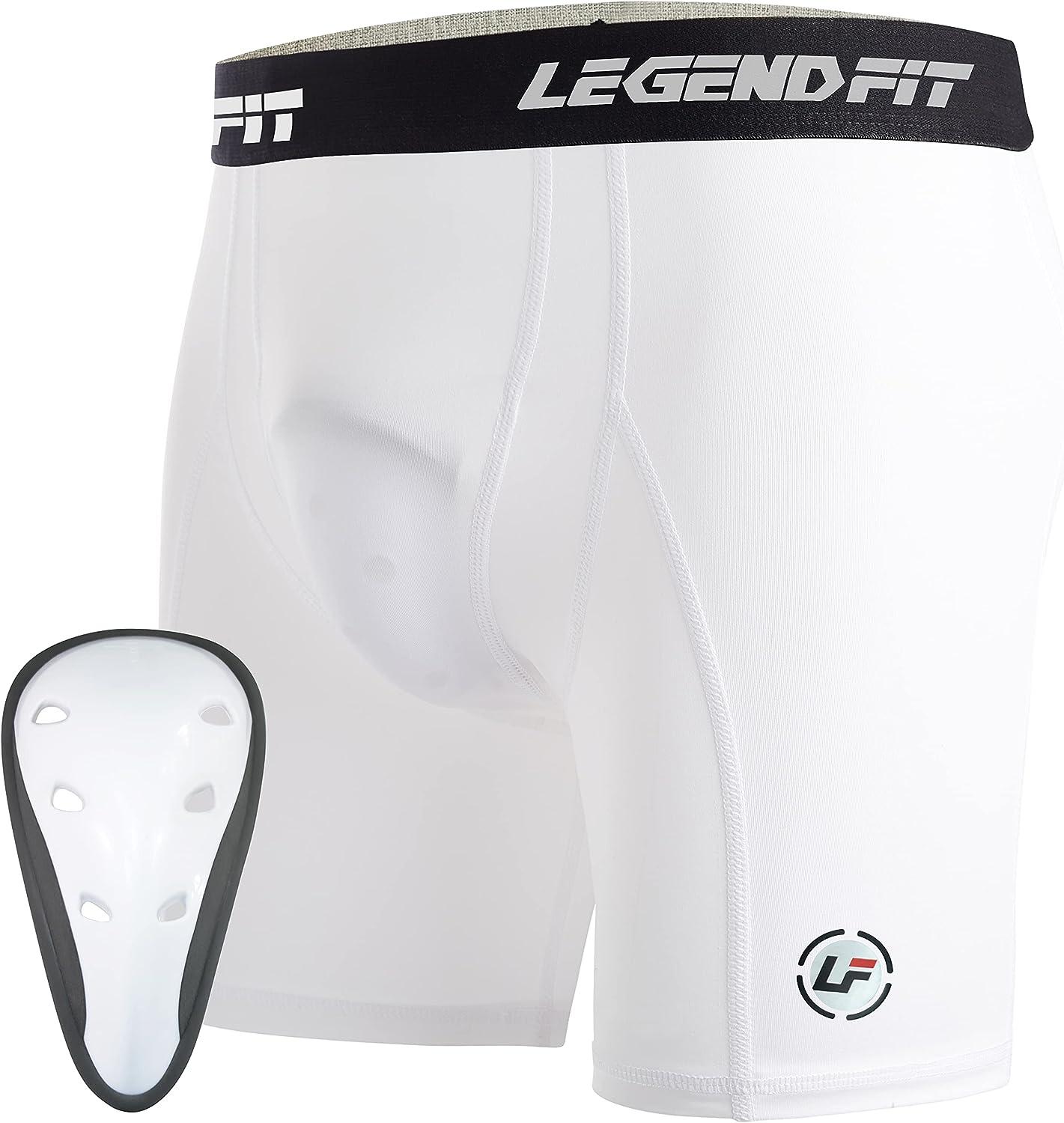 Legendfit Youth Boys Compression Shorts w/Cup Protector Athletic Sliding  Underwear Baseball Football Lacrosse Cricket