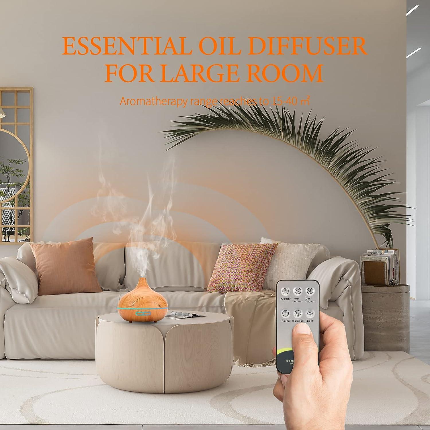 SACATR Diffusers for Essential Oils Large Room, 550ml Essential Oil Diffusers with 15x10mL Essential Oils, Aromatherapy Diffuser,Humidifiers for
