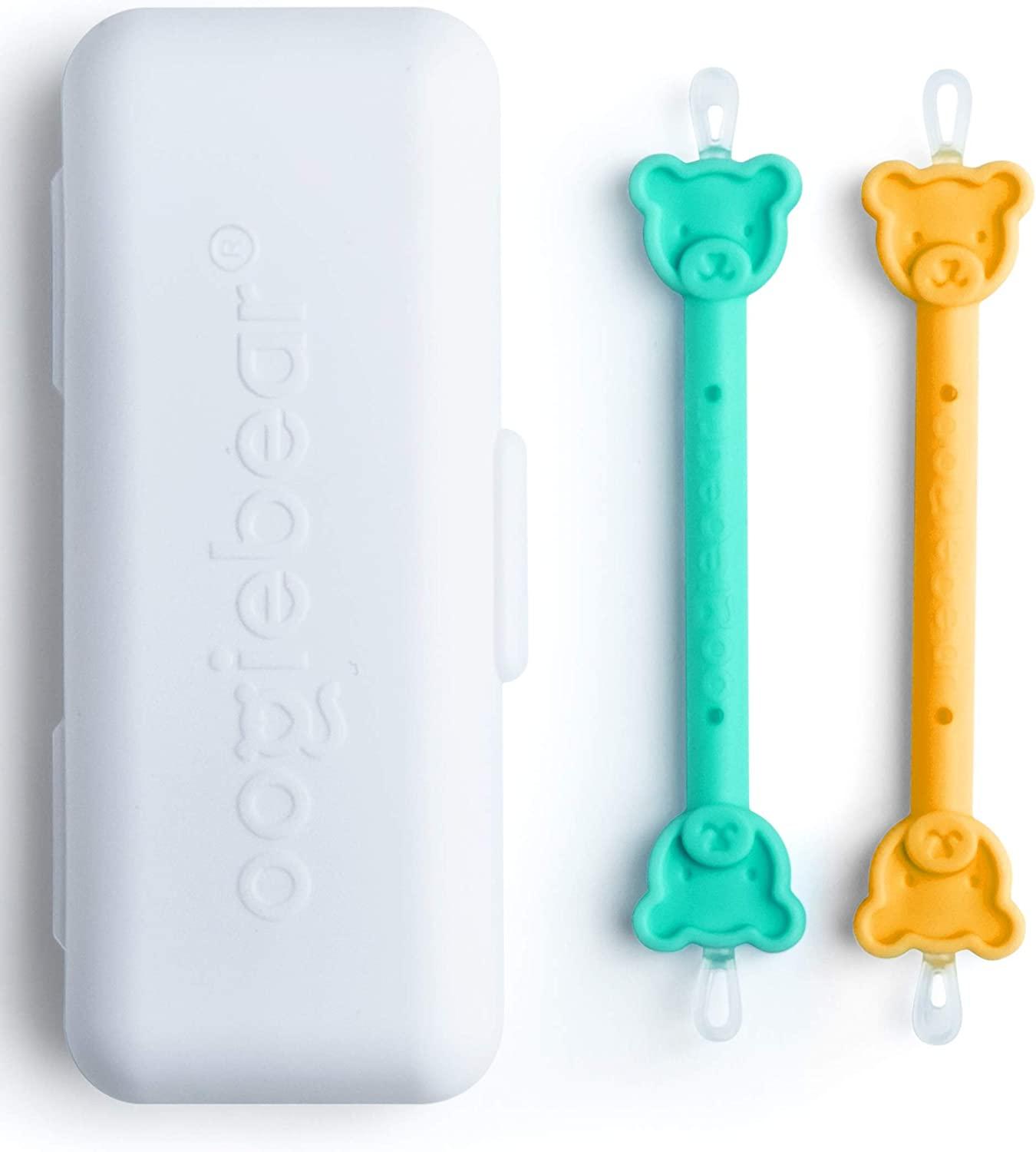 oogiebear Two Pack - Patented Curved Scoop and Loop; Safe Baby Nasal Booger  and Ear Cleaner - Baby Nose Cleaner Gadget for Infants and Toddlers. Dual  Earwax Snot Removal - Raspberry Seafoam (