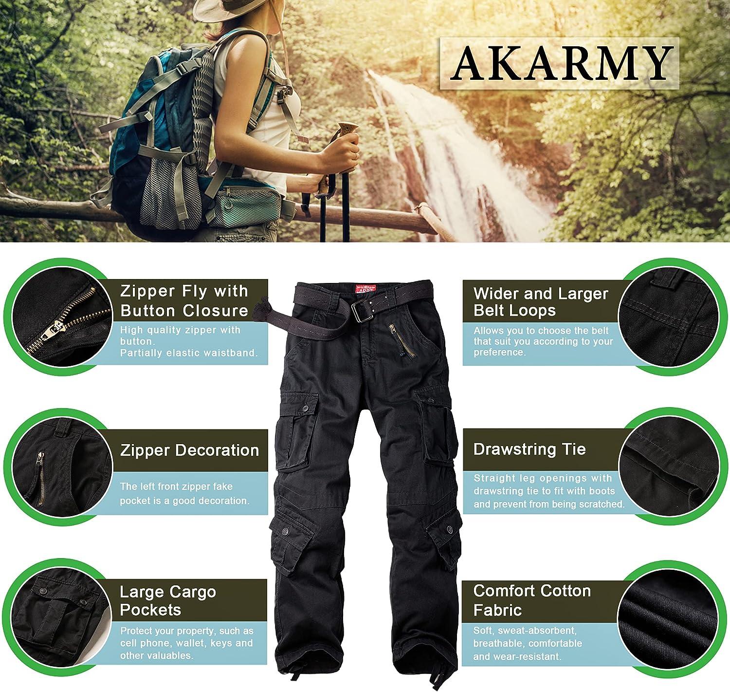  Womens Cargo Pants with Pockets Outdoor Casual Ripstop