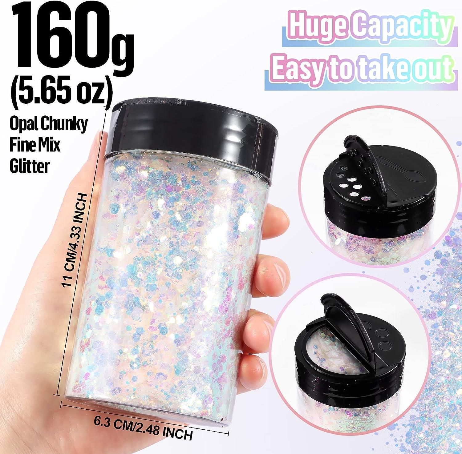 Nail Glitter - Pearl Pink Fine Glitter in Jar - 4 Oz Glitter for Crafts -  Glitter for Slime - Face Glitter - Candle Glitter - Body Glitter