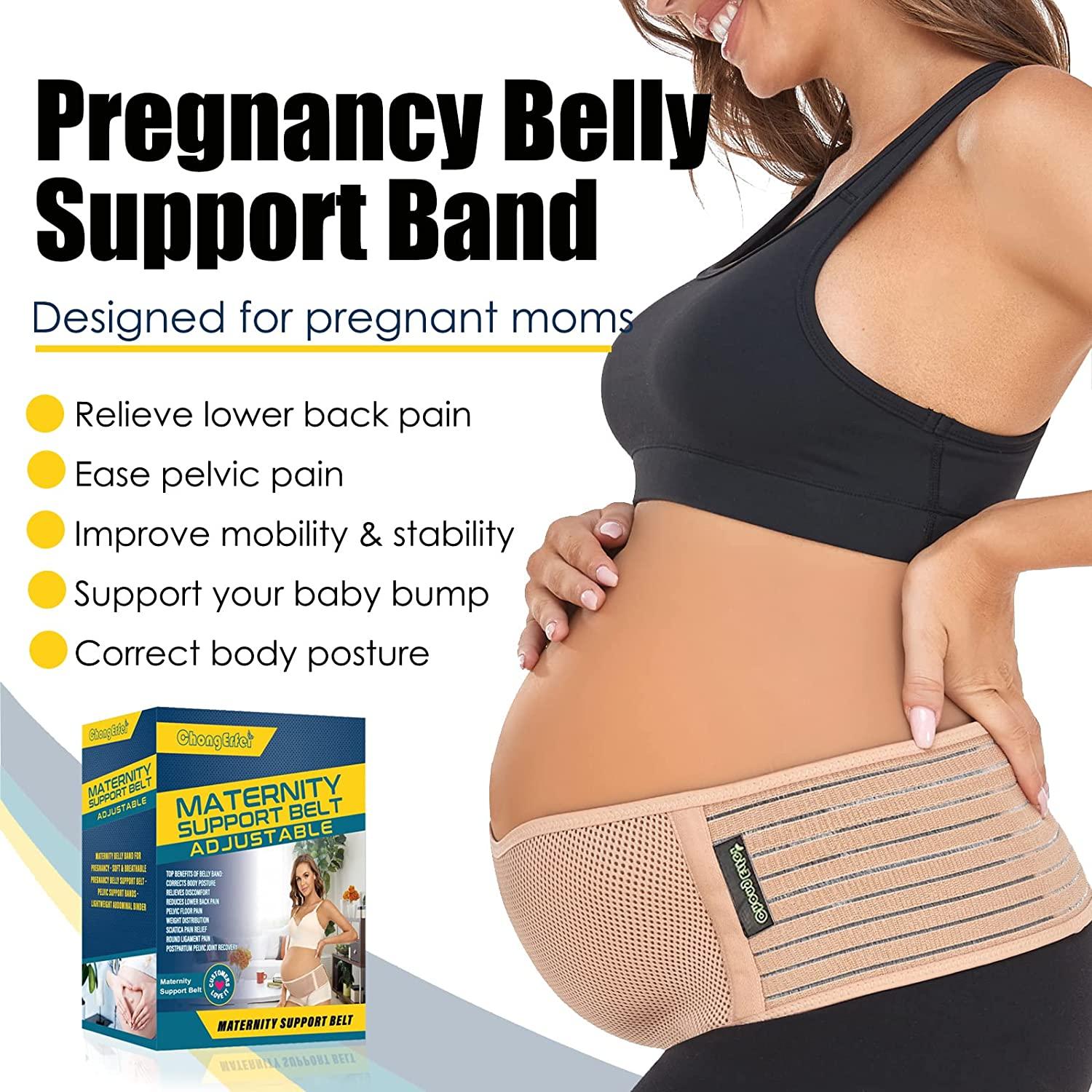 Pregnancy Belly Support Band Maternity Belt Belly Band for Pregnancy  Adjustable Maternity Support Belt for Abdomen, Pelvic, Waist, & Back Pain  (One Size, Z-Nude) One Size Z-Nude