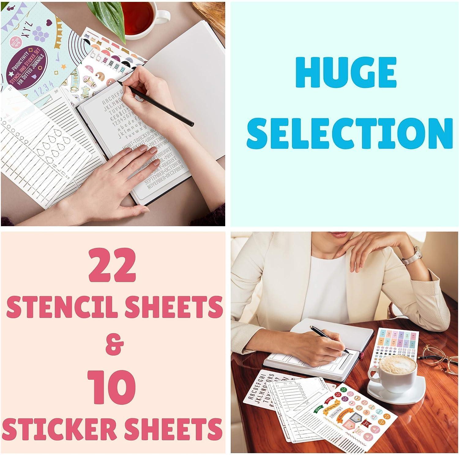 Journal Stencil Set for Dotted Journals Journalling Supplies/Accessories  for Time Saving Planner for Kids Adults 24 - AliExpress