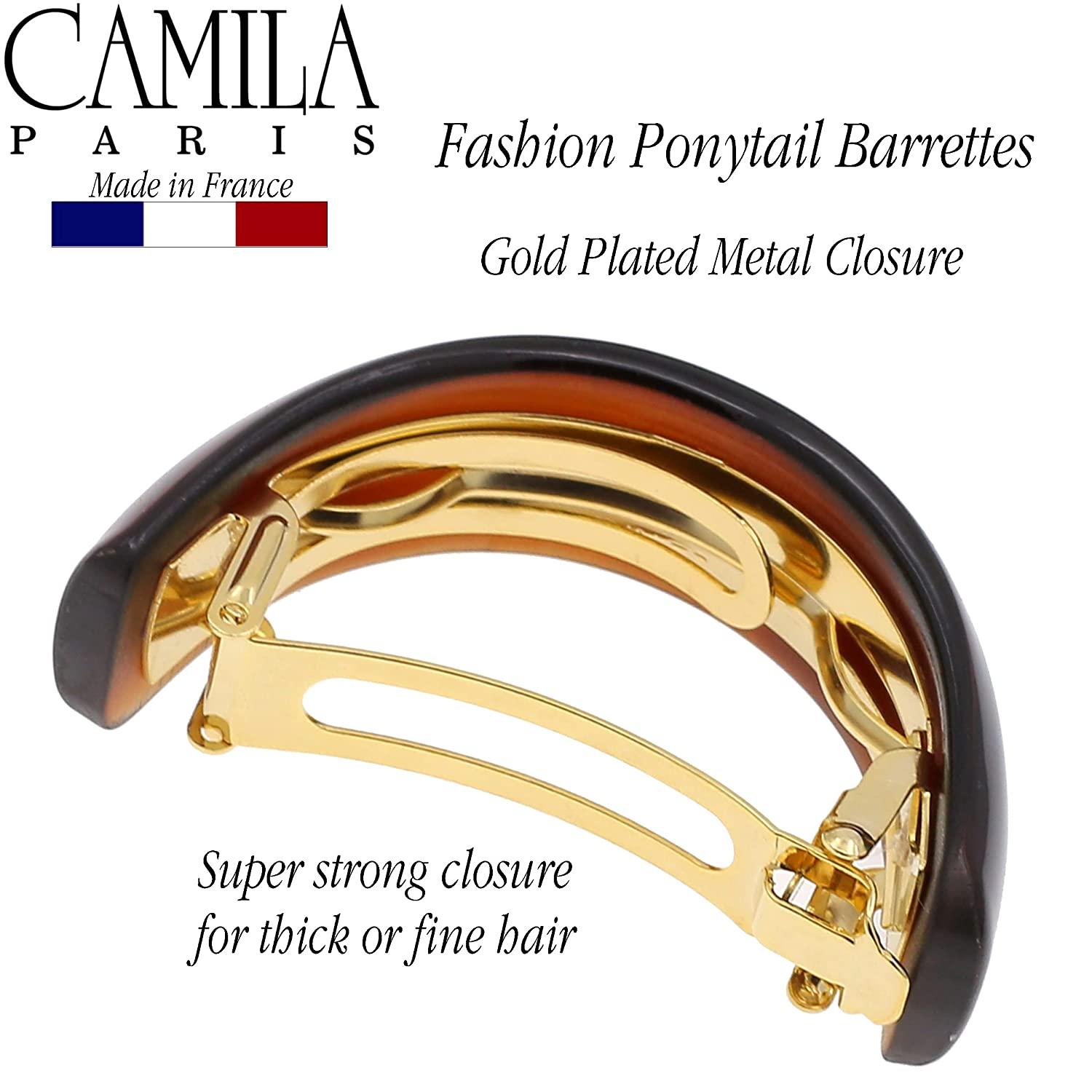 Camila Paris AD12 2.5 in. Tortoise Shell Barrette - Pack of 4