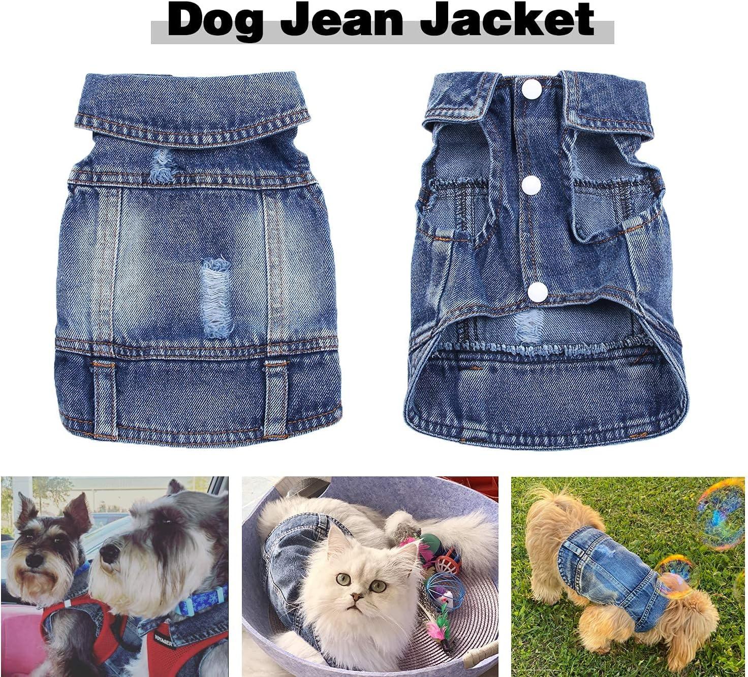 Denim Dog Dress Dog Shirt Small Dog Clothes Cat Clothes Puppy 