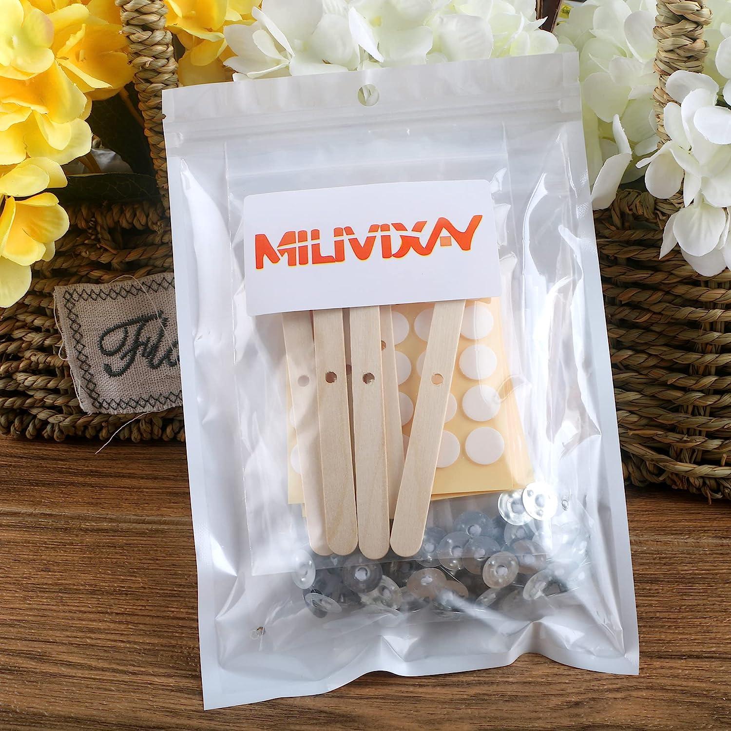 MILIVIXAY 100 Piece 10 inch Candle Wicks-Pre-Waxed-Candle Wicks for Candle Making
