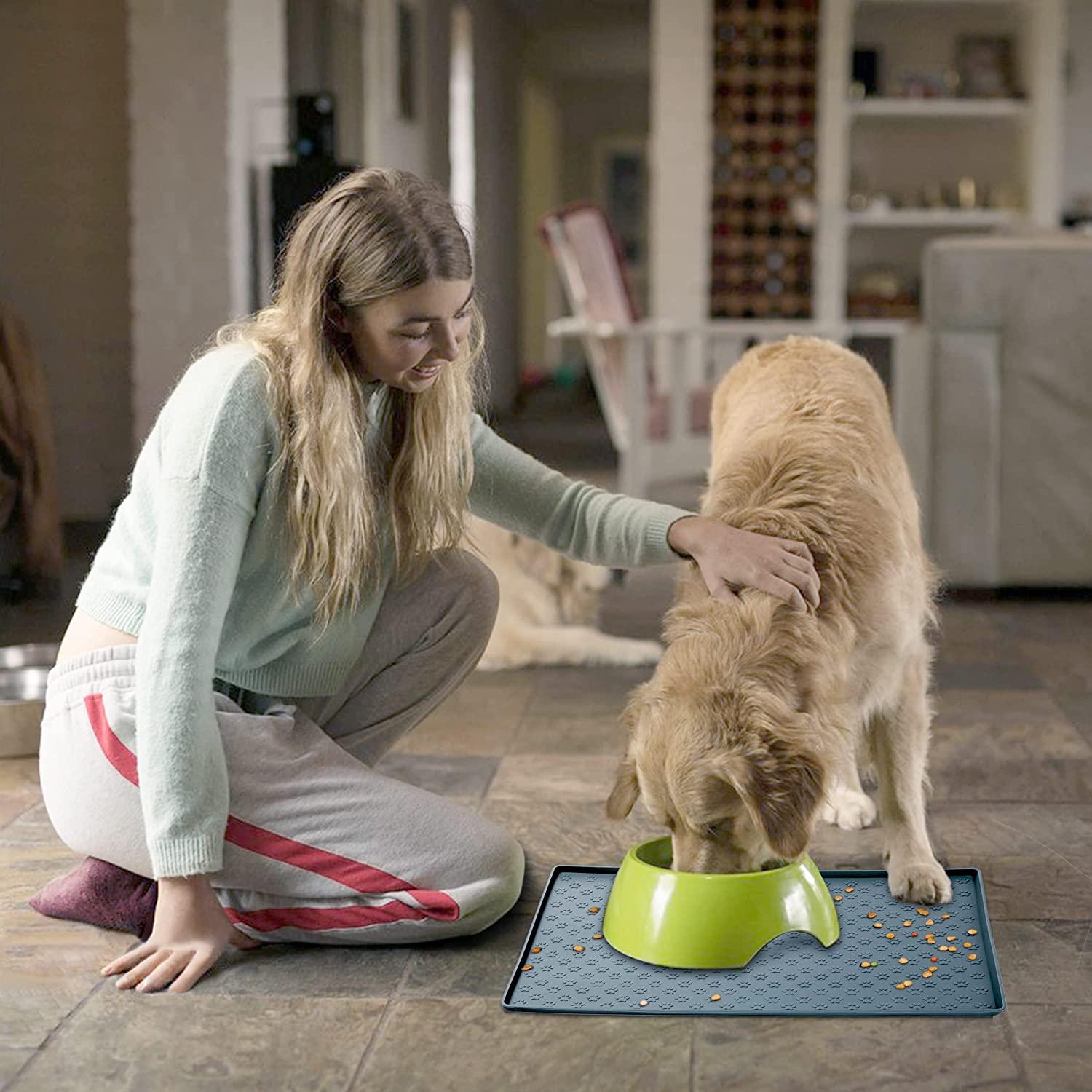 Cloudsfeel Pet Food Mat,Dog Cat Bowl Mat for Food and Water,Dog