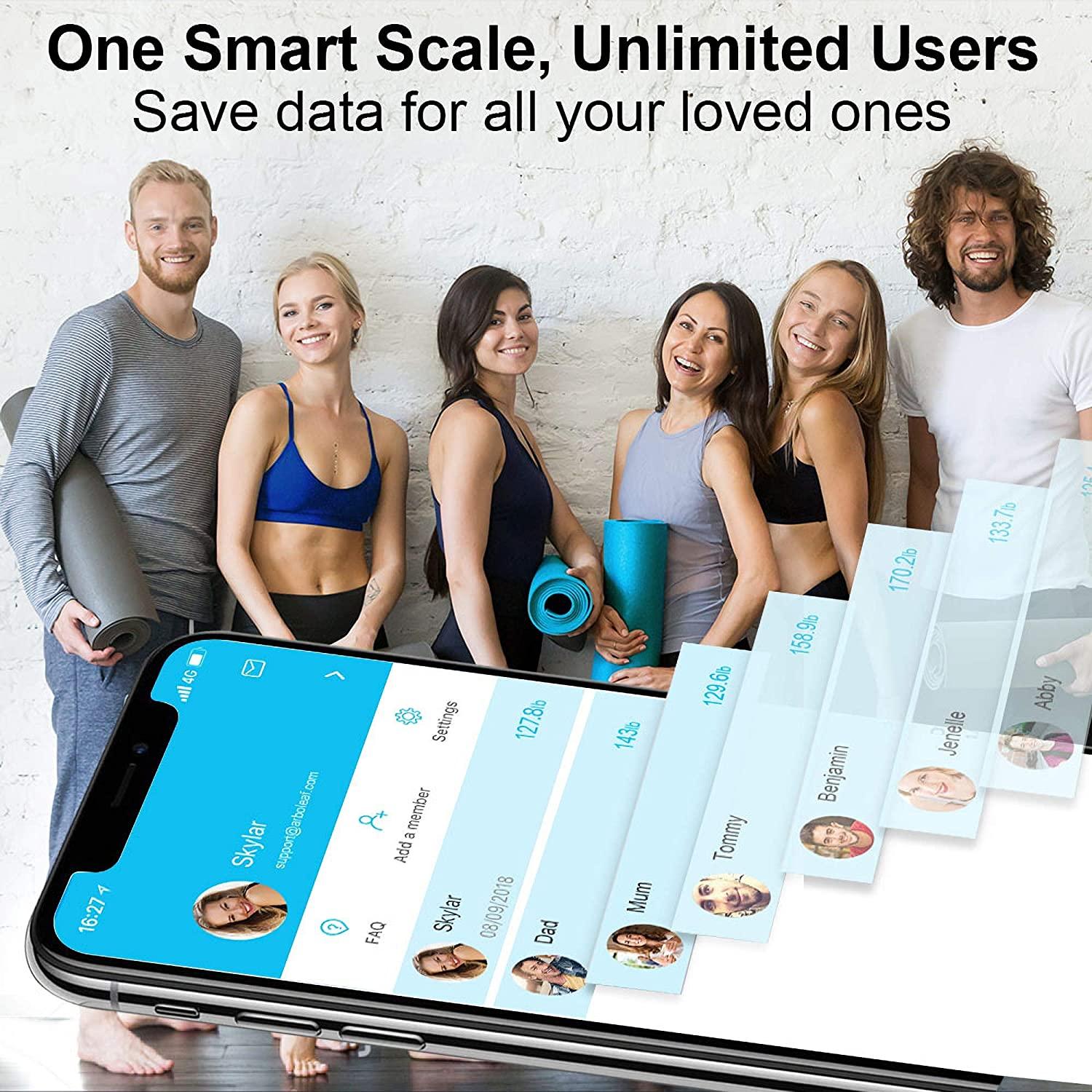 Digital Scale, Runcobo Wi-Fi Bluetooth Auto, Switch Smart Scale Digital  Weight, Premium Body Fat Scale
