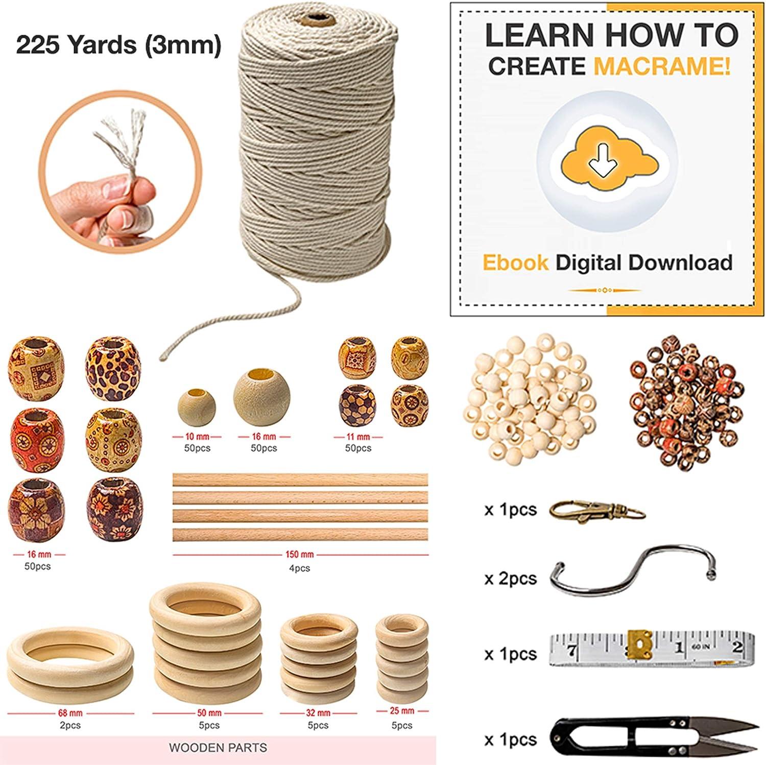 Macrame Kits for Adults Beginners Supplier Wood Beads,Rings,Wooden