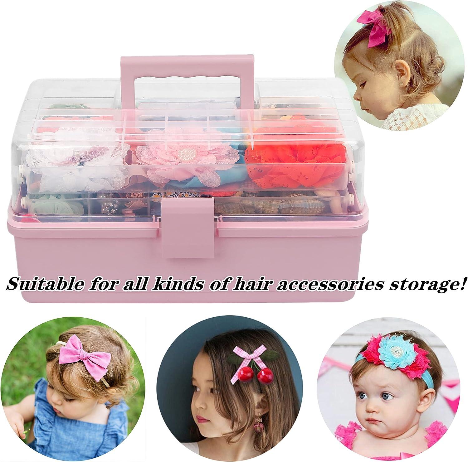 Generic Girl Hair Accessories Storage Box Portable For Hair Clips Hair Pink  @ Best Price Online