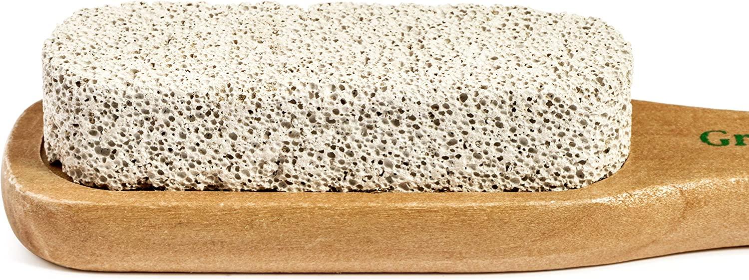 GranNaturals Pumice Stone for Feet with Handle - Corn and Callus Remover,  Exfoliator & Scrubber for Dead + Dry Skin on Feet and Pumice Stone for  Hands