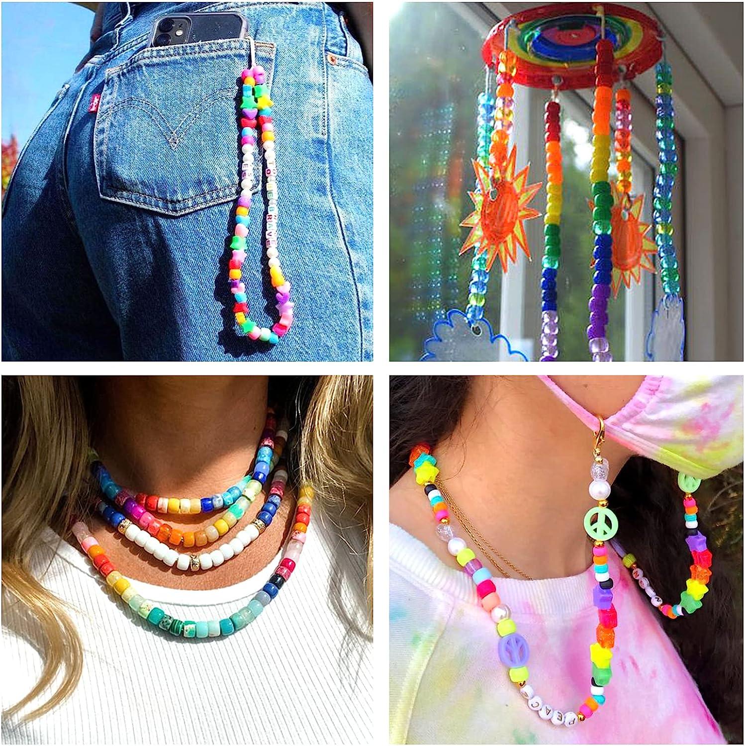 Quefe 3960pcs Pony Beads for Bracelet Making Kit 48 Colors Kandi