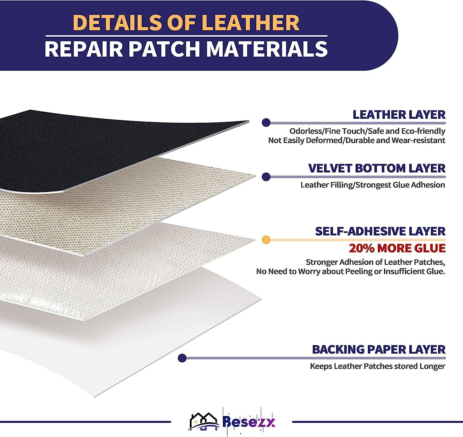 Self-Adhesive Leather Repair Sticker for Car Seat Sofa Home Leather Repair  Color Repair Refurbishing Patch Leather Accessories