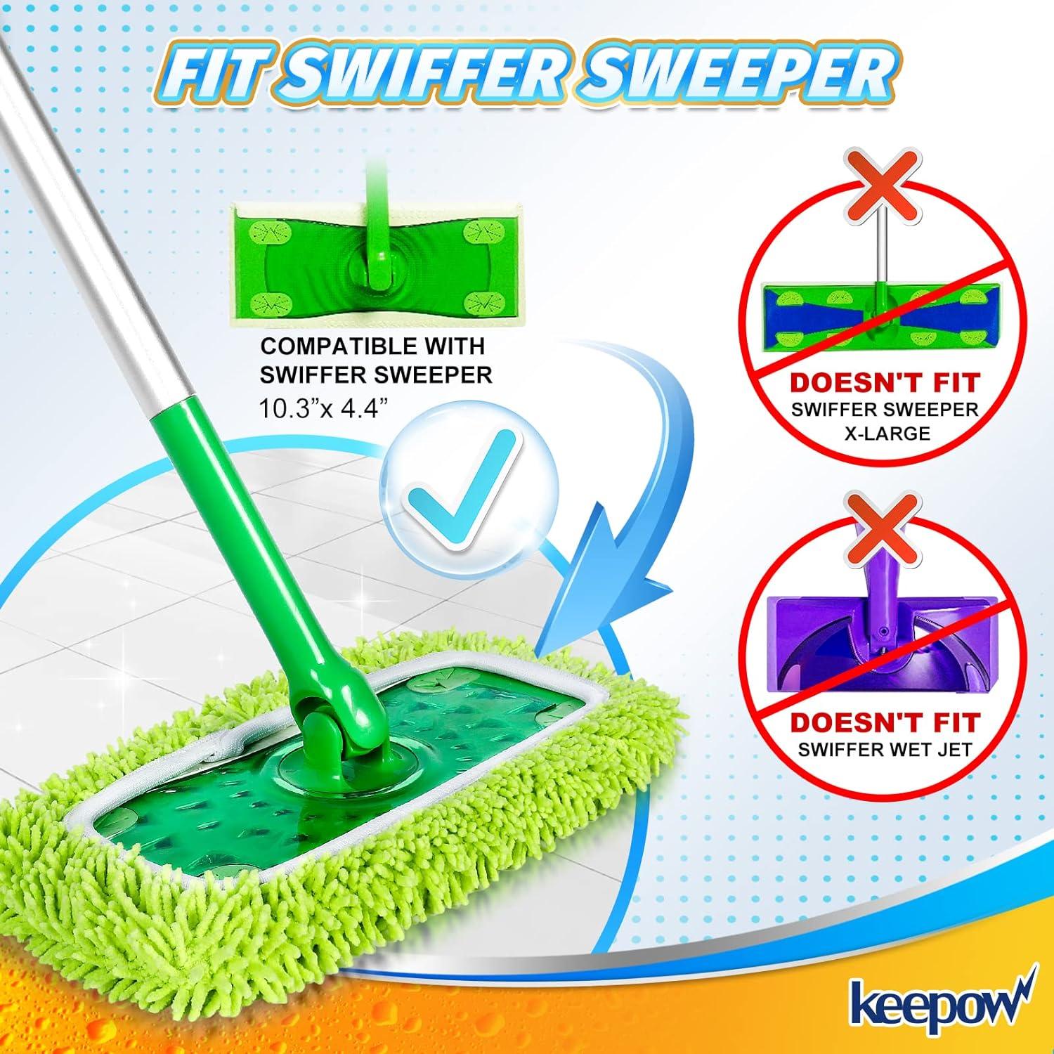 Reusable Mop Pads Compatible with Swiffer Wet Jet Mops, Wet Jet Pads  Refills Reusable Microfiber Mop Pads Washable Mop Refill Pads Wet Pads for  Floor