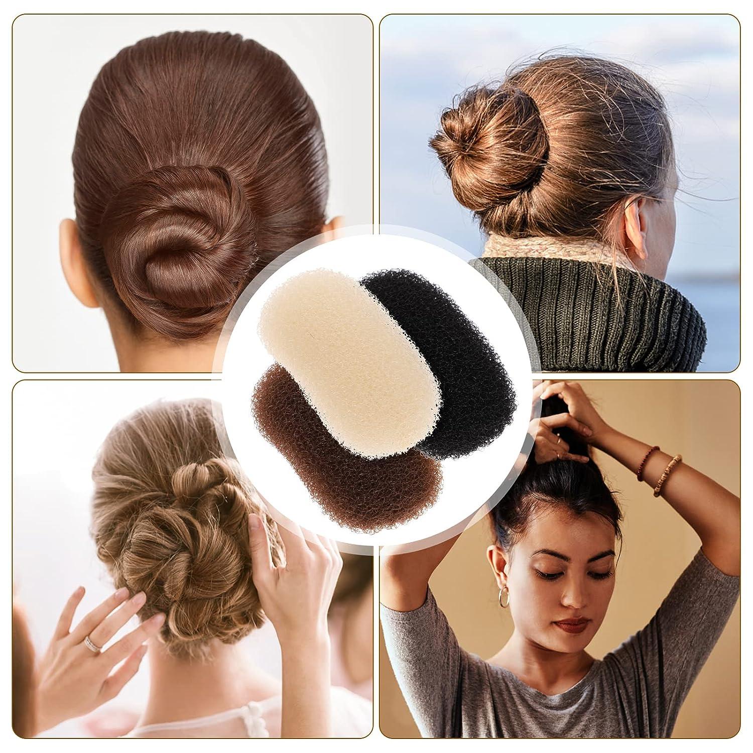 3PCS Bun Maker Women Styling Hair Styling Bump It Up Volume Hair