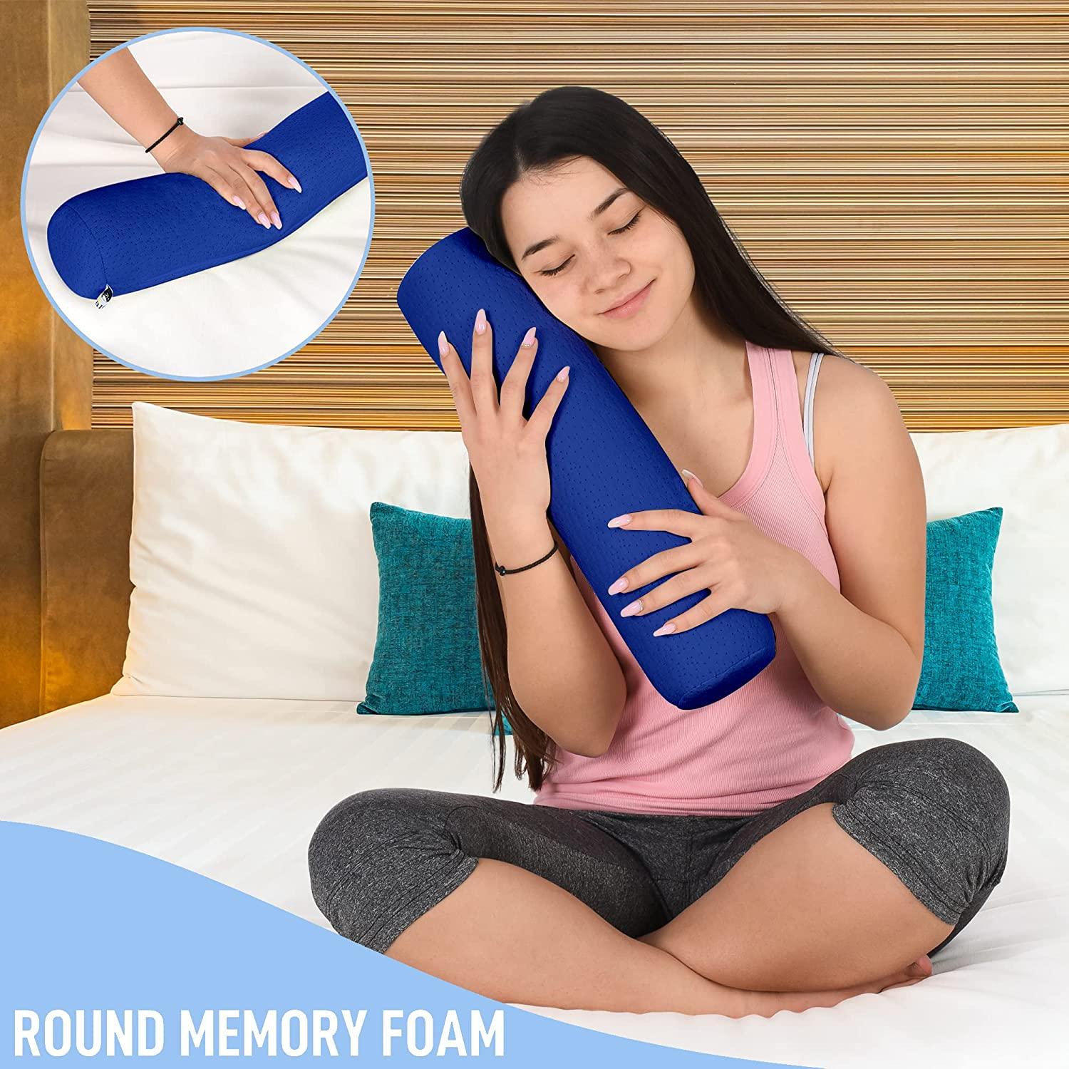  Neck Roll Pillows for Pain Relief Sleeping, Heated