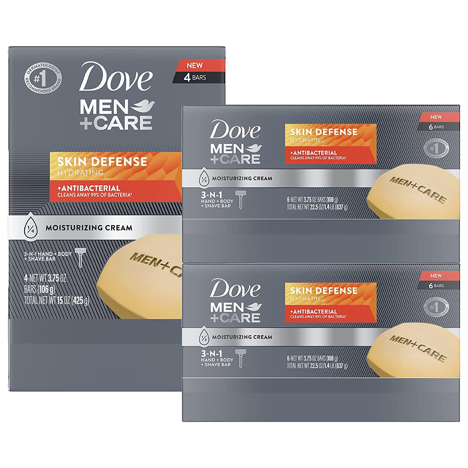 DOVE MEN + CARE Soap Bar For Smooth and Hydrated Skin Care Skin Defense  Effectively Washes Away Bact…See more DOVE MEN + CARE Soap Bar For Smooth  and