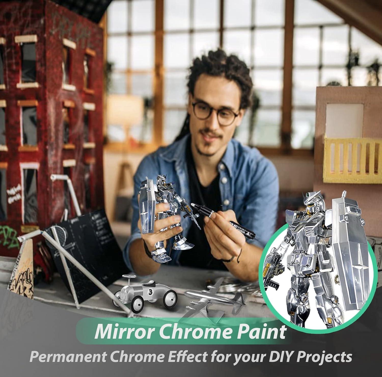 ZOET 3PK Mirror Chrome Marker Chrome Pen
