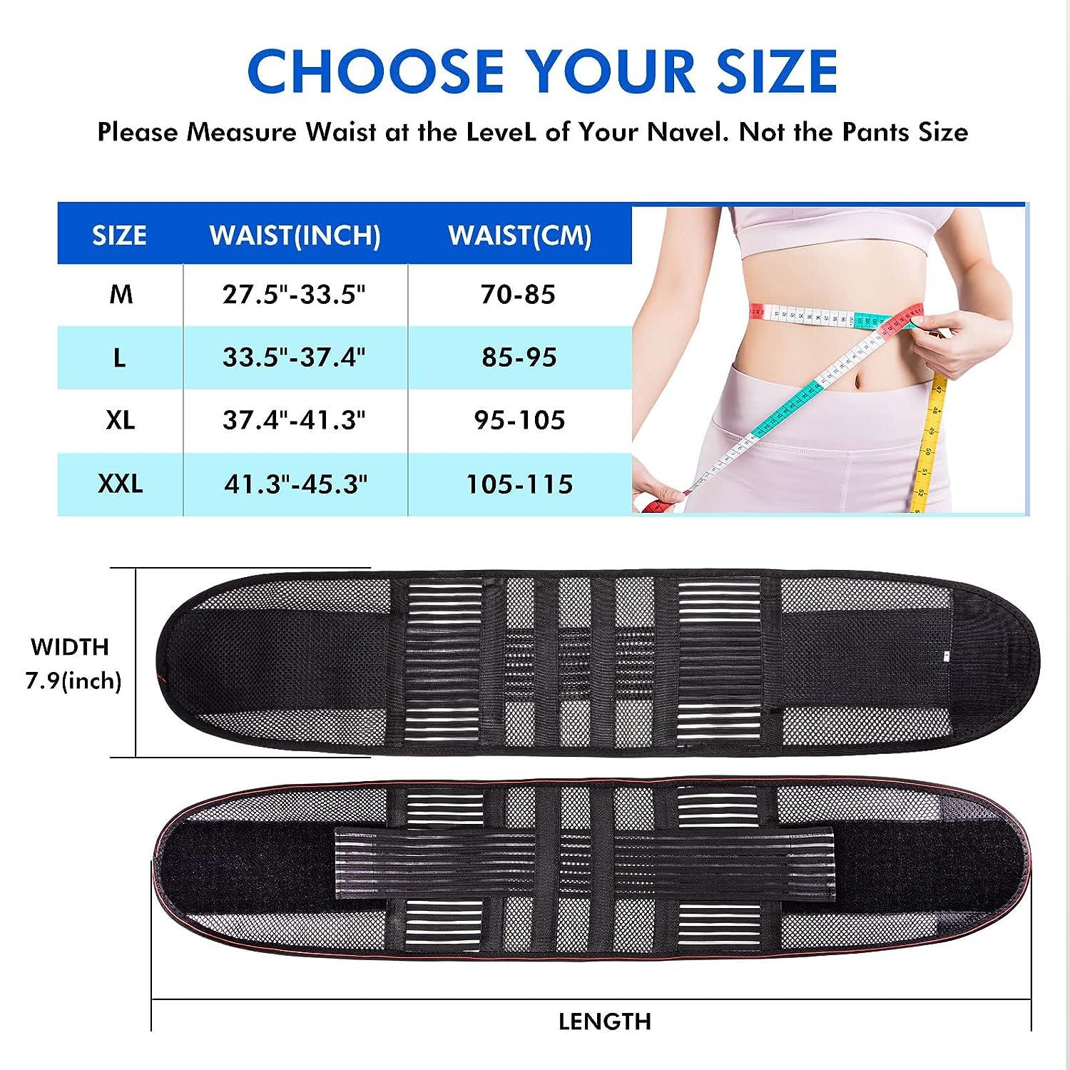 A+ Choice Lower Back Brace Support Belt - Lightweight Breathable Lumbar  Support Belt for Men/Women Sciatica Back Pain Relief Plus Size XL 1XL  (Waist37.4-41.3)