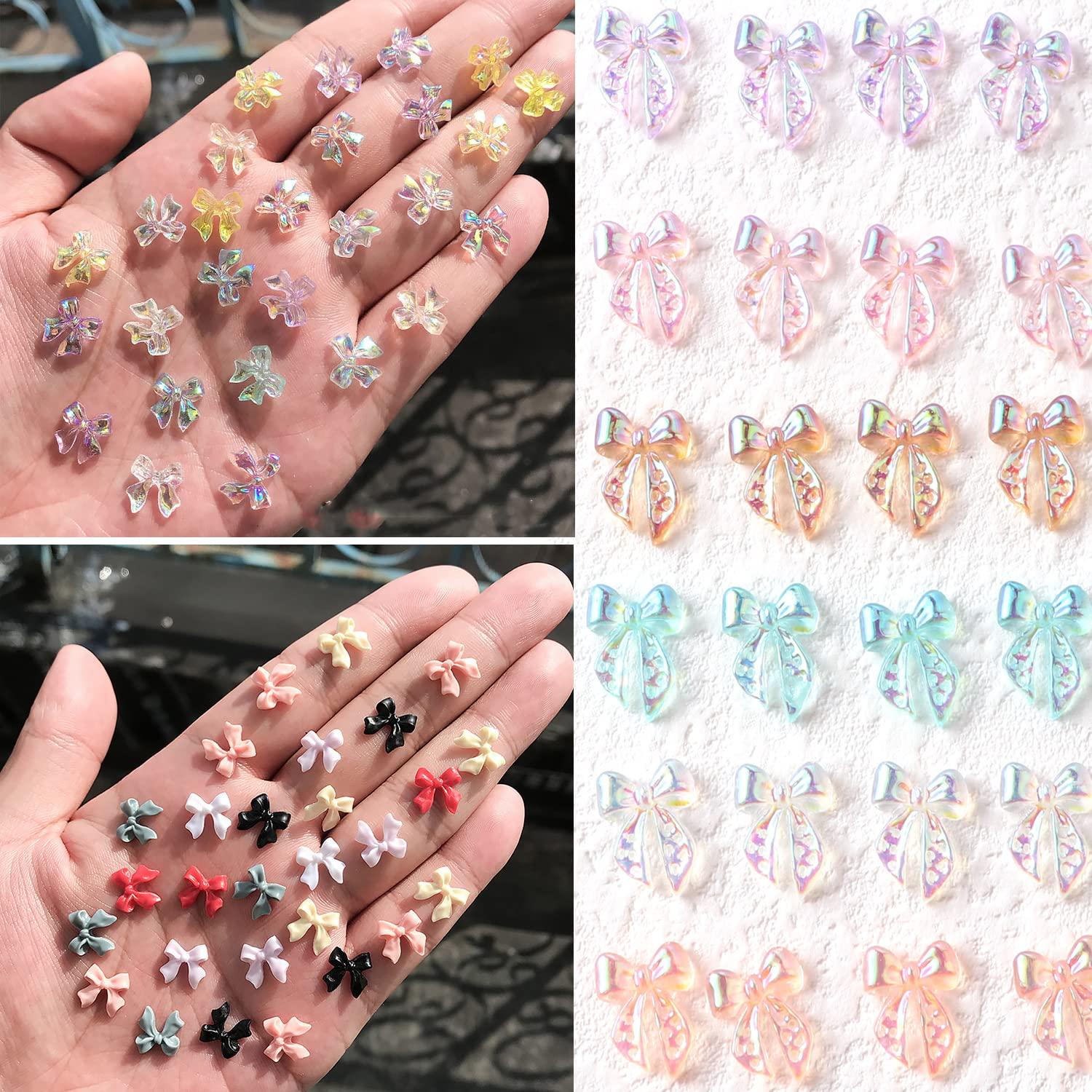 GBSTORE 100 Pcs 3D Mix Styles Nail Charms Nail Art Decoration Resin Nail  Rhinestone Nail Art Accessories for Manicure DIY Crafts Jewelry Accessories
