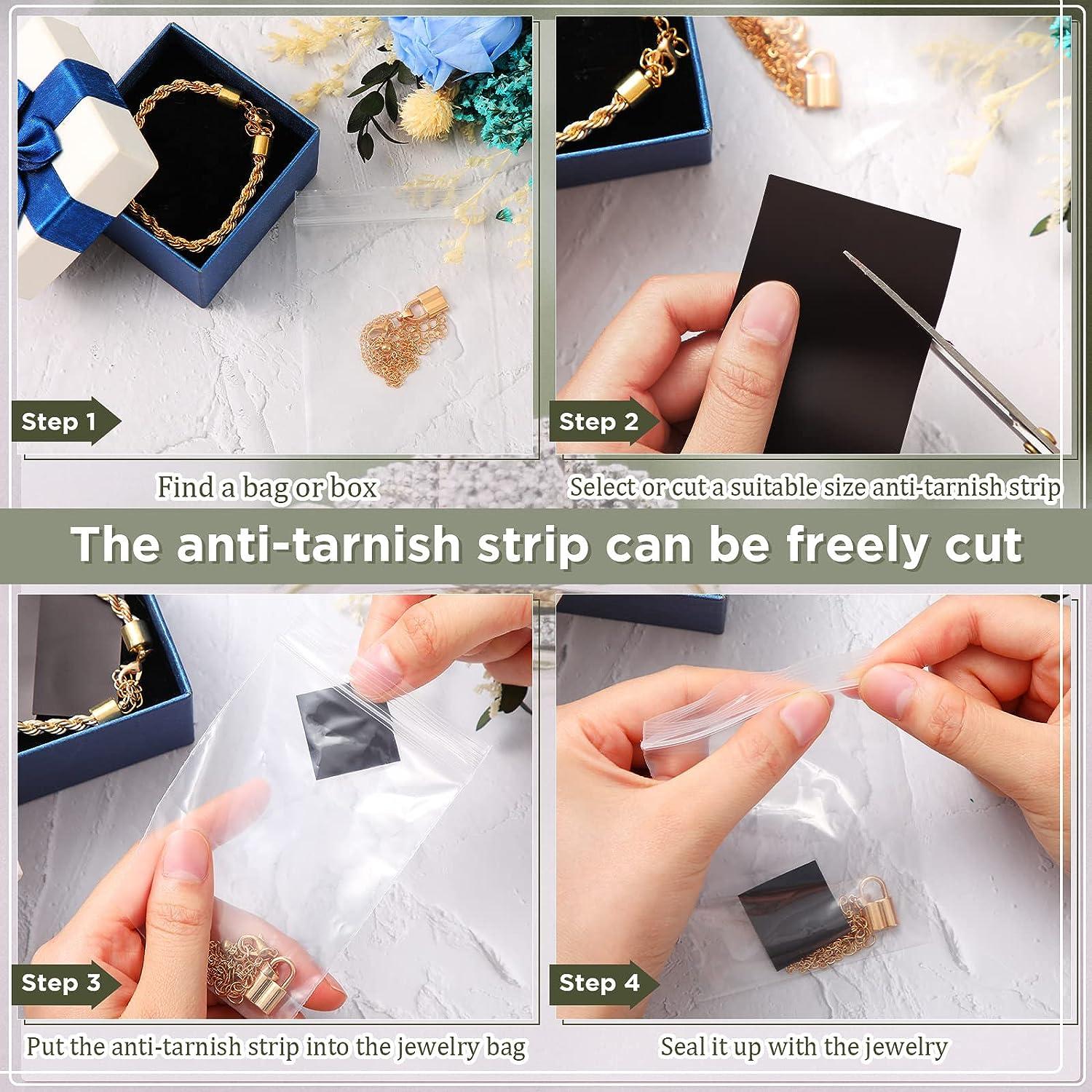 Intercept Anti Tarnish Strips Tabs 2 x 7 Revolutionary Breakthrough Technology Silver Tarnish Strips - 10 Pack - Tarnish Free Storage - Protect