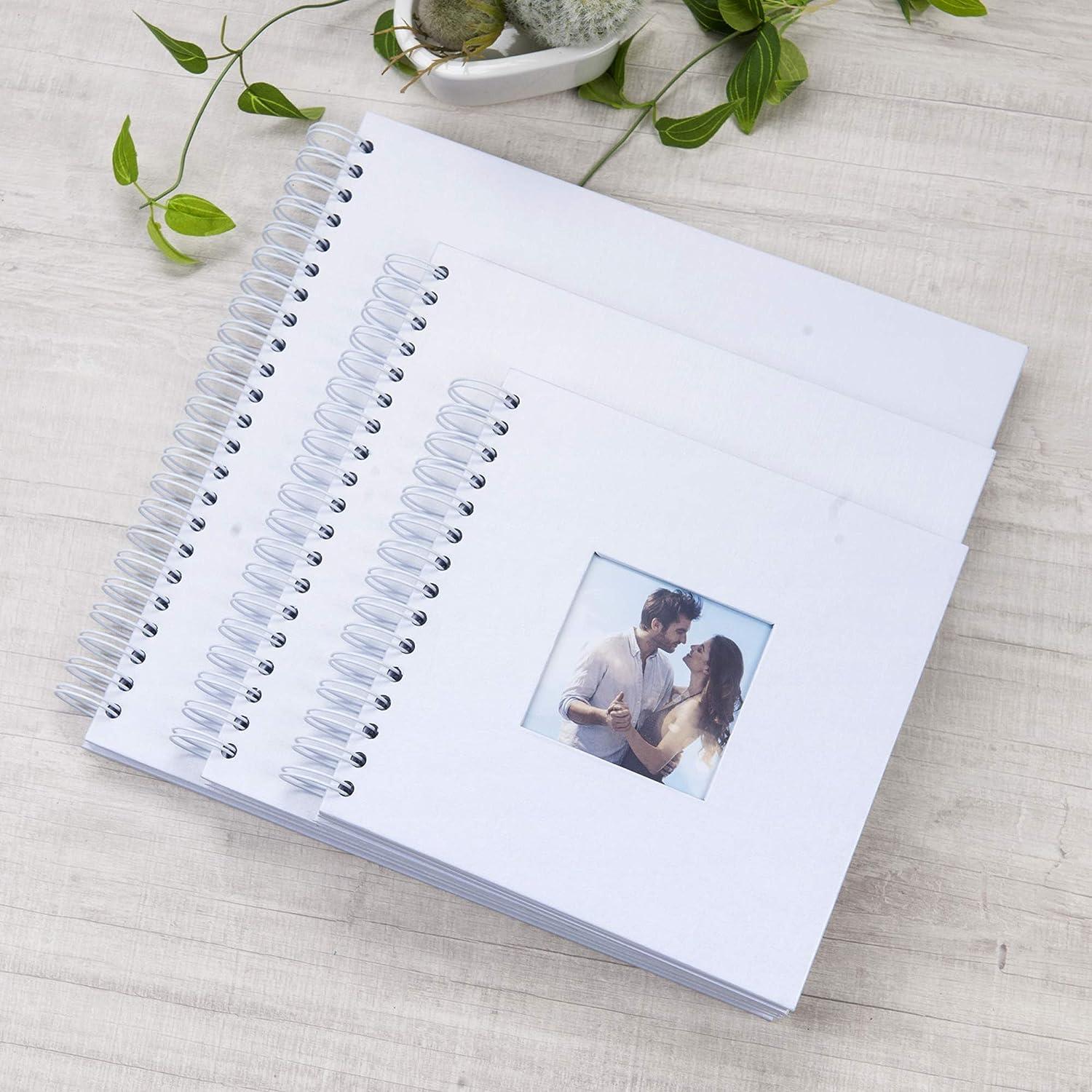 10 x 10 Inch DIY Scrapbook Photo Album with Cover Photo 80 Pages Hardcover  Craft Paper Photo Album for Guest Book, Anniversary, Valentines Day Gifts
