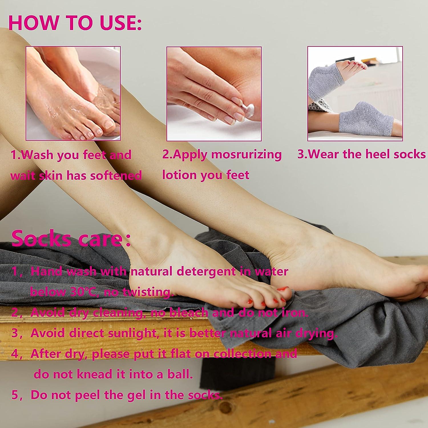 2PCS Open Toe Sock Moisturizing Heel Socks Spa Sock For Foot Care Socks Dry  Cracked Dry Feet Skin Gel Heel Repair Socks Tools - AliExpress